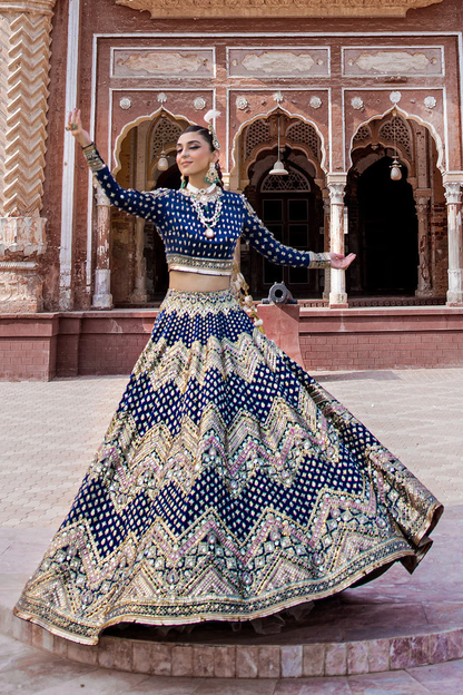 MOSHIN NAVEED RANJHA SHAHTAJ LUXURY WEDDING ORGANZA - 3 PC UNSTITCHED