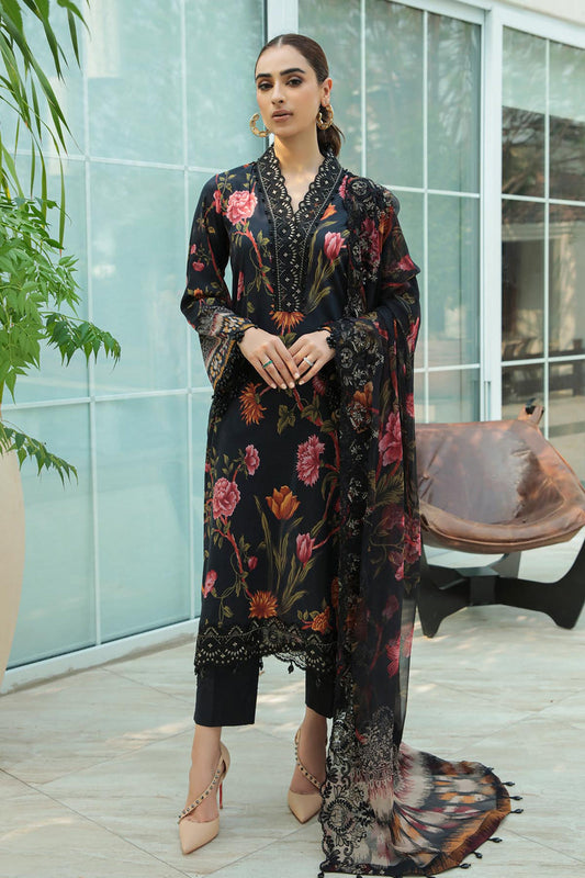 NUREH EMBROIDERED LAWN - 3 PC UNSTITCHED
