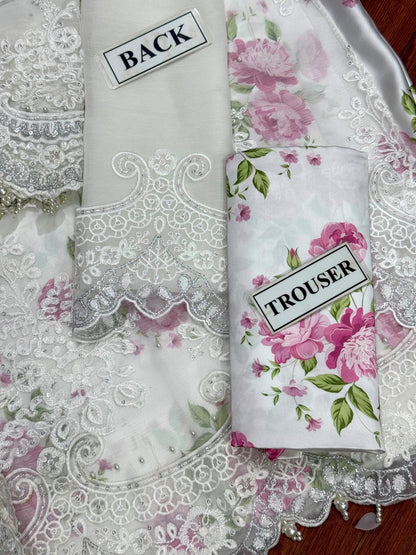 MARIA B LUXURY EMBROIDERED CHIFFON - 3 PC UNSTITCHED
