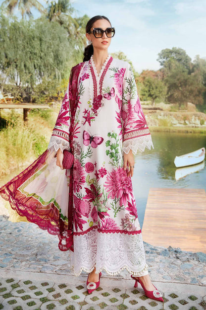 MARIA B FORMALS PRINTED EMBROIDERED LAWN - 3 PC UNSTITCHED