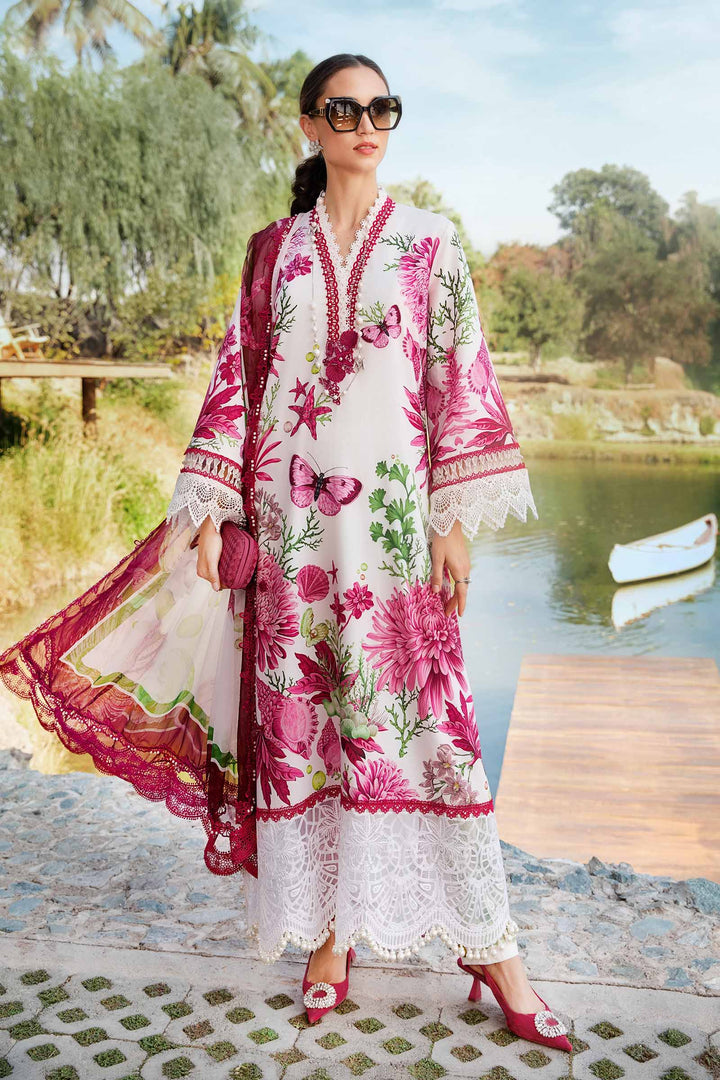 MARIA B FORMALS PRINTED EMBROIDERED LAWN - 3 PC UNSTITCHED