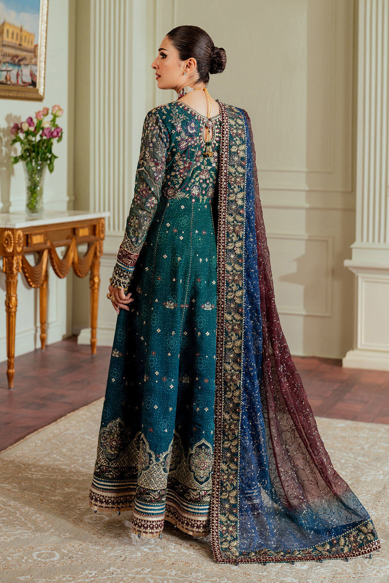 BAROQUE LUXURY EMBROIDERED CHIFFON FROK - 3 PC UNSTITCHED