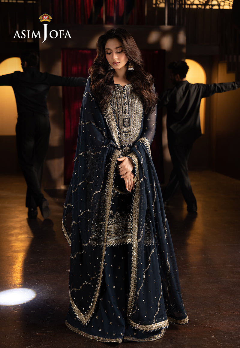 ASIM JOFA EMBROIDERED CHIFFON - 3 PC UNSTITCHED