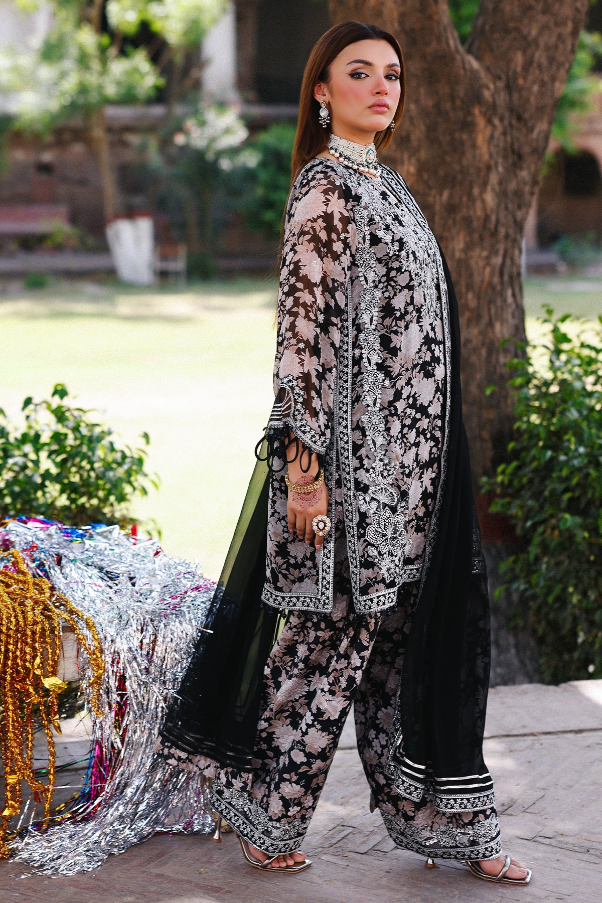 CHARIZMA PRINTED EMBROIDERED CHIFFON - 3 PC UNSTITCHED