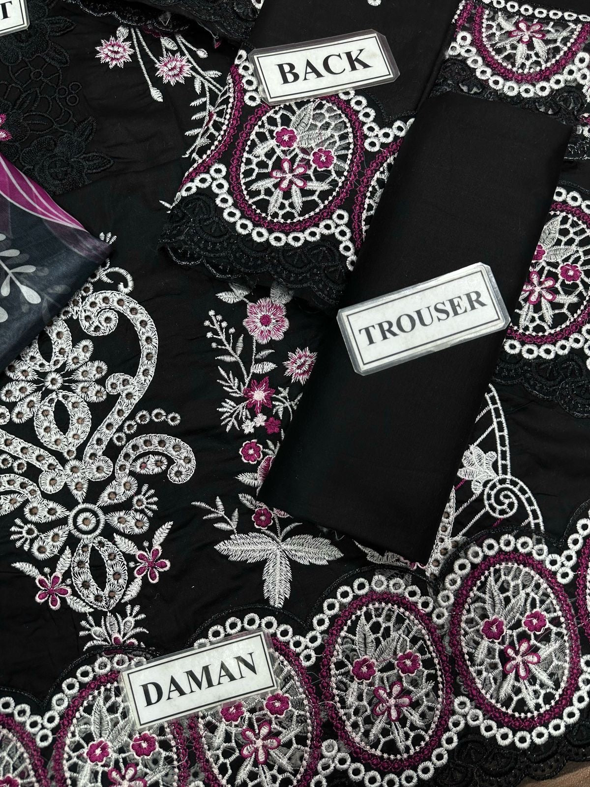 MUSHQ LUXURY EMBROIDERED CHIKANKARI LAWN - 3 PC UNSTITCHED