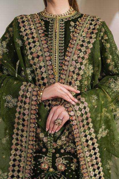 BAROQUE LUXURY EMBROIDERED VELVET - 3 PC UNSTITCHED