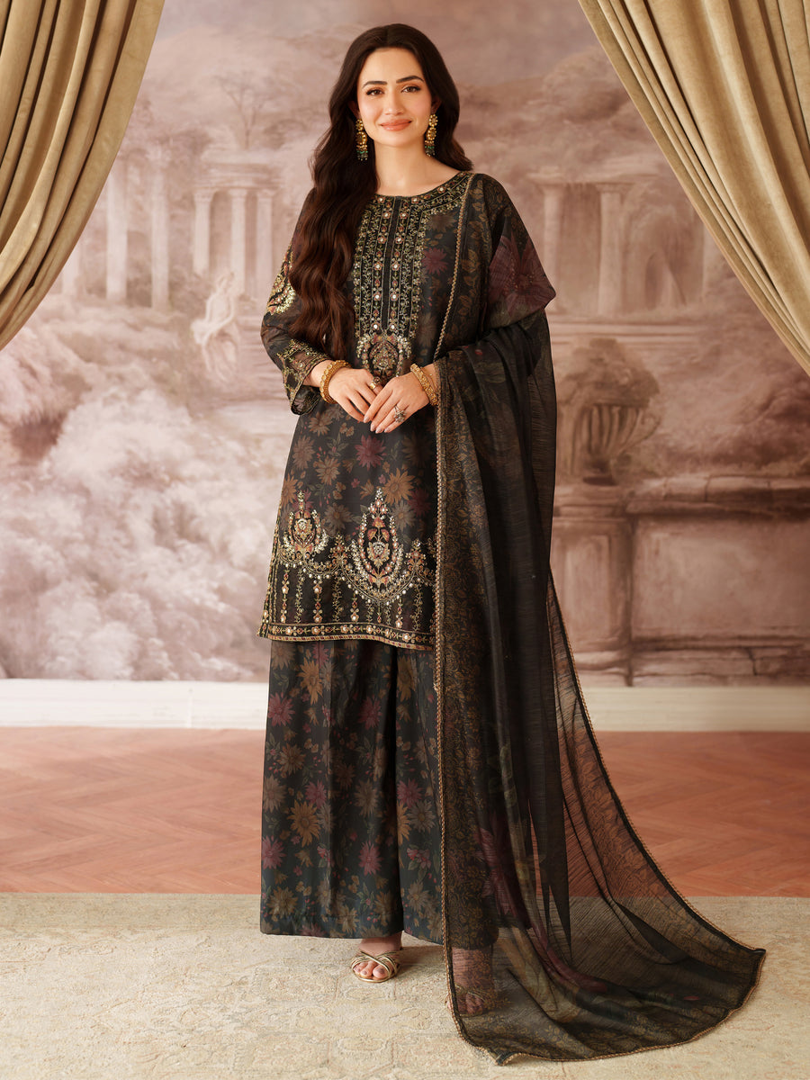 MOHAGNI EMBROIDERED LAWN - 3 PC UNSTITCHED