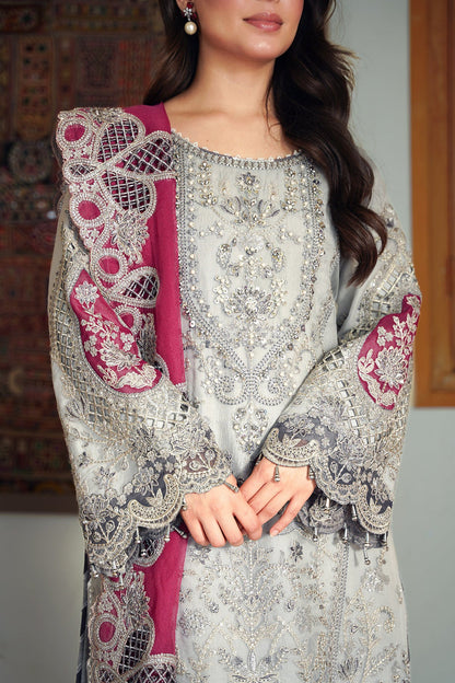 IMROZIA LUXURY EMBROIDERED CHIFFON - 3 PC UNSTITCHED