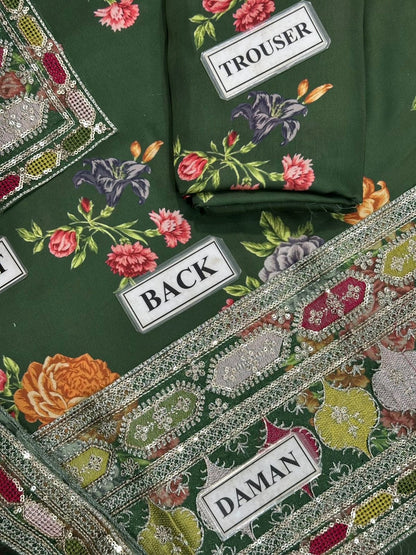 ANEELA’S EMBROIDERED SILK - 3 PC UNSTITCHED