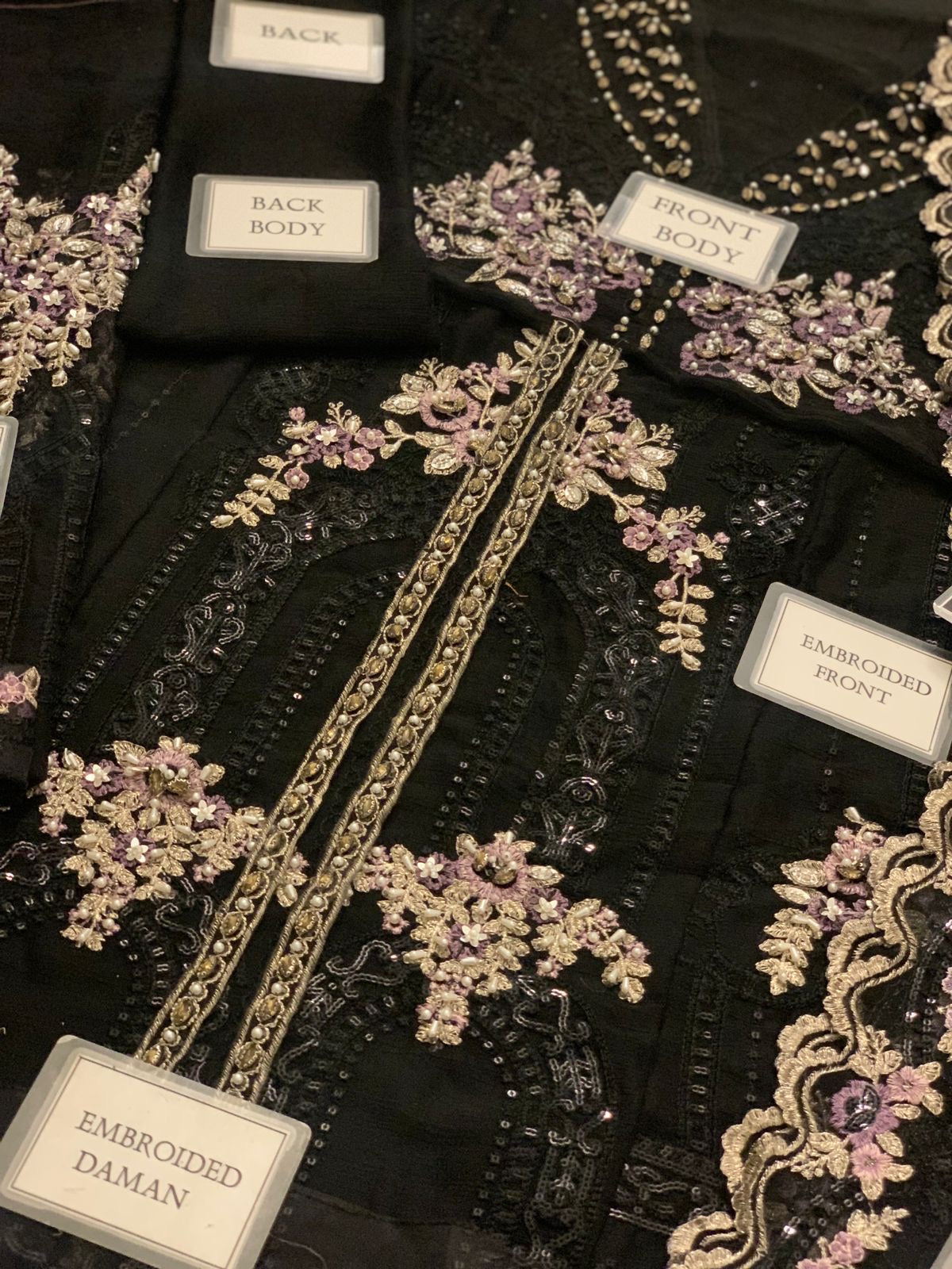 MARIA B LUXURY EMBROIDERED CHIFFON - 3 PC UNSTITCHED