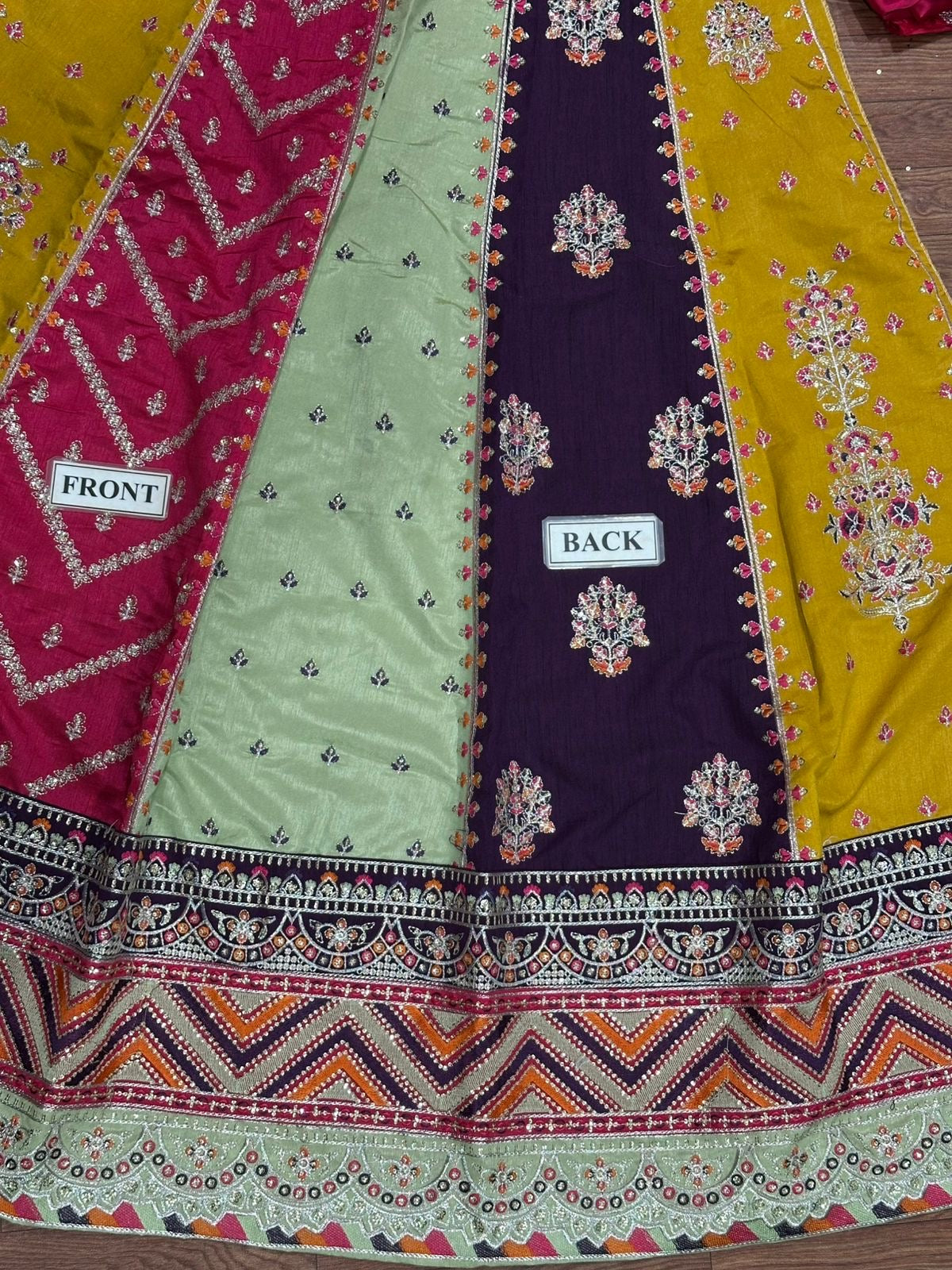 BIN ILYAS LUXURY EMBROIDERED CHIFFON - 3 PC UNSTITCHED