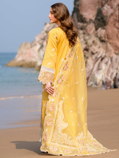 MAHNUR LUXURY EMBROIDERED CUT WORK - LAWN 3 PC UNSTITCHED