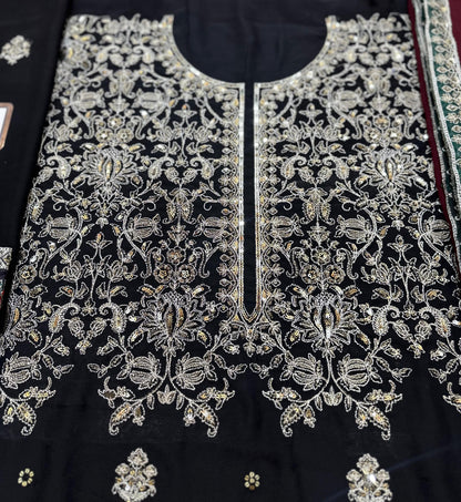 CHARIZMA LUXURY EMBROIDERED CHIFFON - 3 PC UNSTITCHED