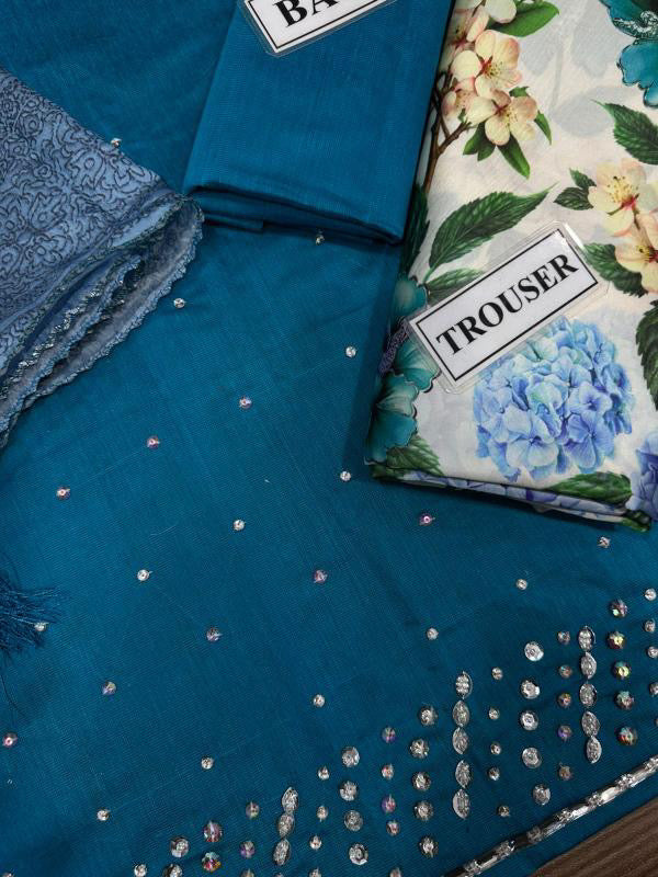 LULUSAR FORMALS DIGITAL PRINTED SILK - 3 PC UNSTITCHED