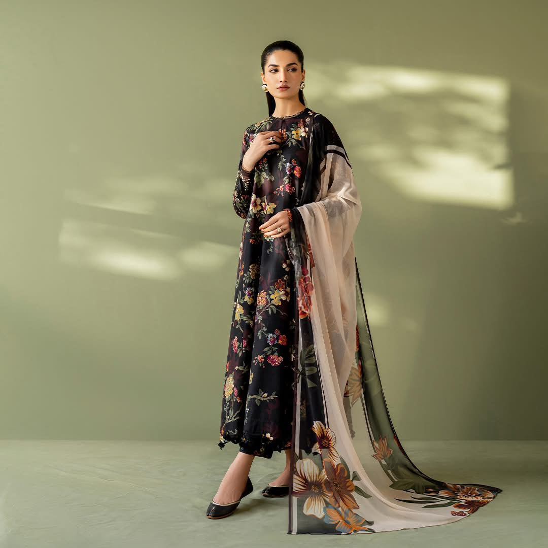 BAROQUE EMBROIDERED LAWN - 3 PC UNSTITCHED