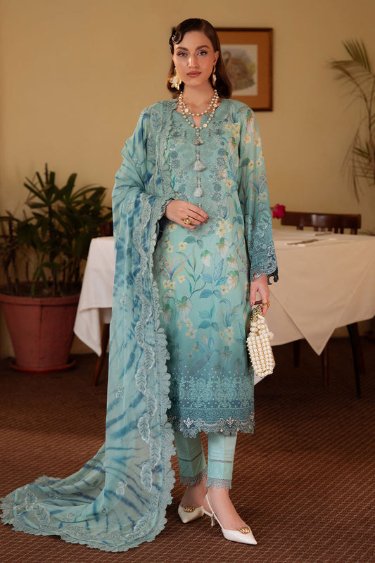 NUREH DIGITAL PRINTED EMBROIDERED LAWN - 3 PC UNSTITCHED