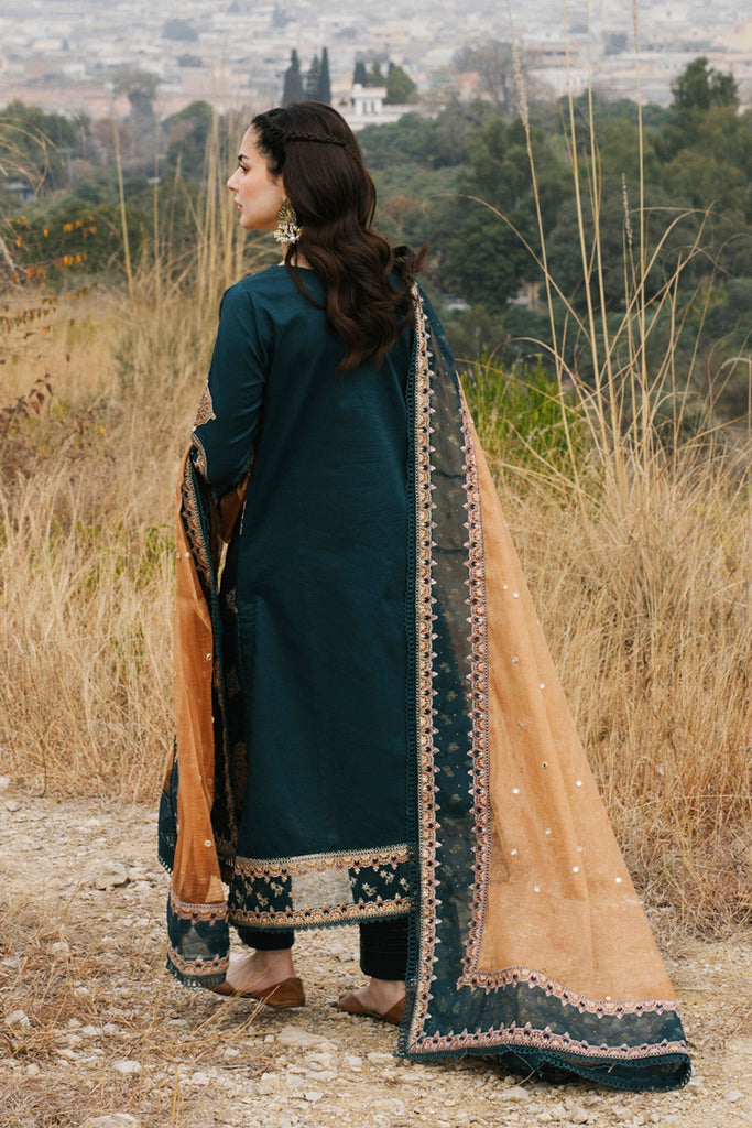QALAMKAR LUXURY EMBROIDERED LAWN - 3 PC UNSTITCHED