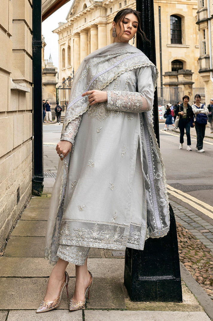 MUSHQ LUXURY EMBROIDERED SILK HANDWORK - 3 PC UNSTITCHED
