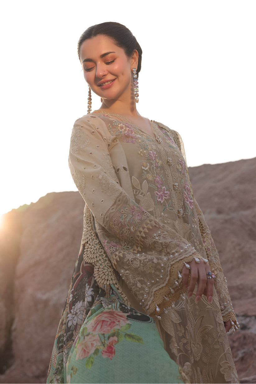 IMROZIA SERENE EMBROIDERED CHIKANKARI LAWN - 3 PC UNSTITCHED