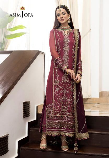 ASIM JOFA EMBROIDERED CHIFFON - 3 PC UNSTITCHED