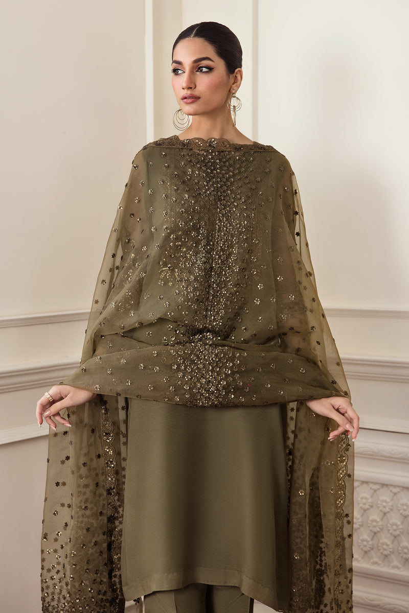 BAROQUE EMBROIDERED CHIFFON - 3 PC UNSTITCHED