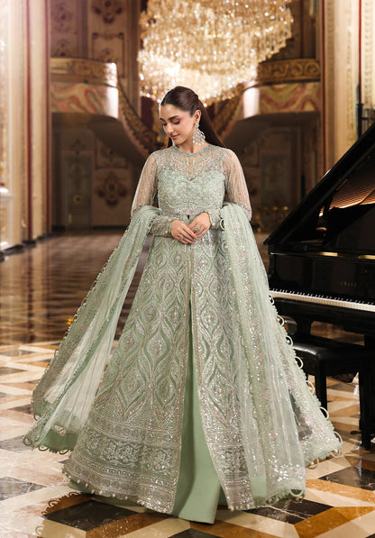ELAF LUXURY EMBROIDERED ADDAWORK NET MAXI - 3 PC UNSTITCHED
