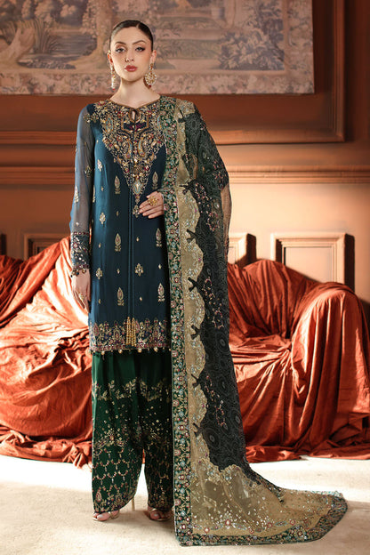 NUREH EMBROIDERED CHIFFON - 3 PC UNSTITCHED