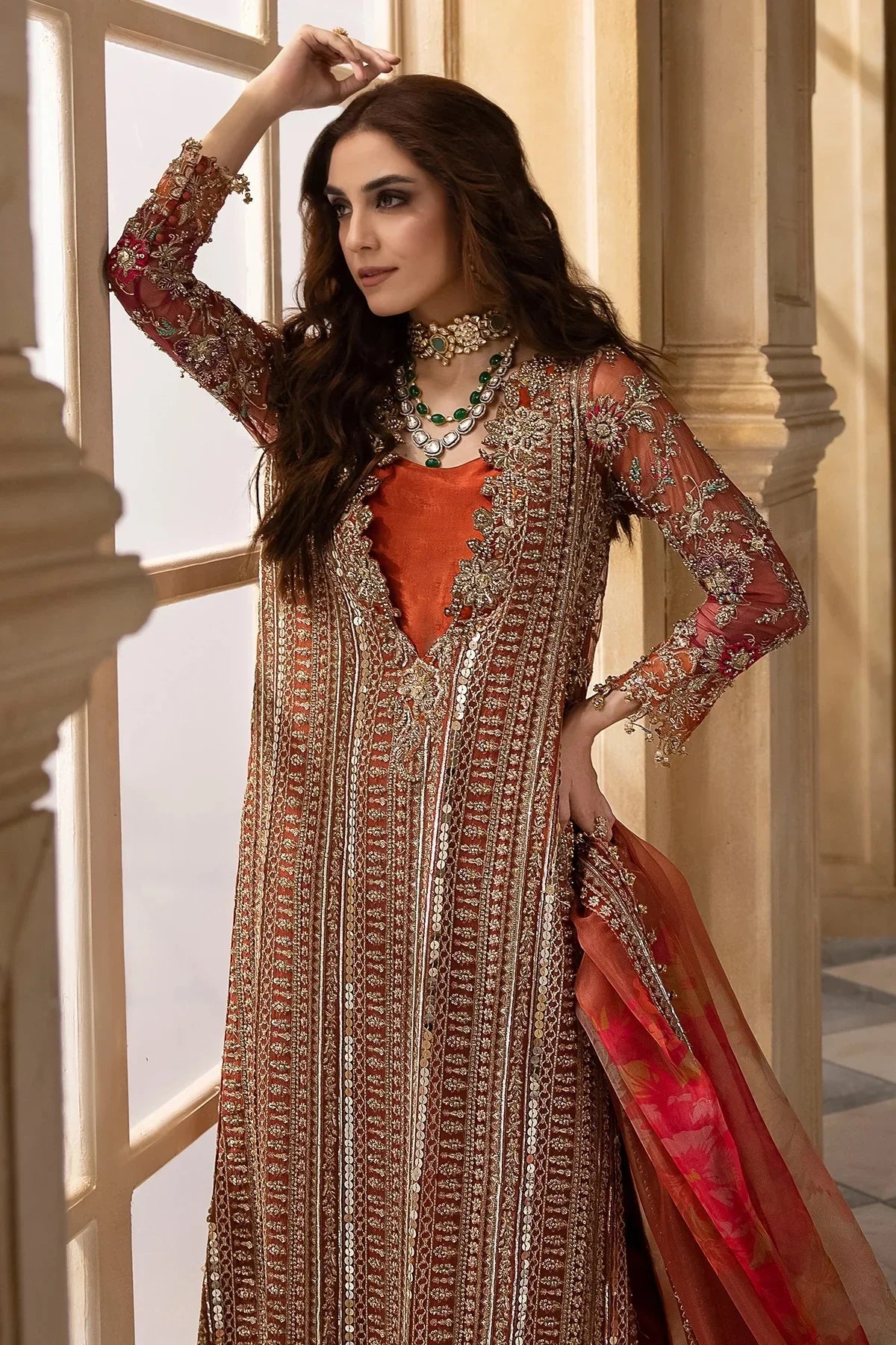 CHARIZMA LUXURY EMBROIDERED CHIFFON - 3 PC UNSTITCHED