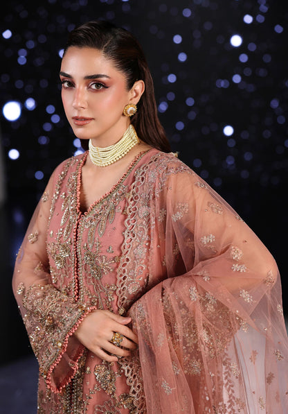 ELAF BAREEZE NET HAND EMBELLISHED & EMBROIDERED 3 PC UNSTITCHED