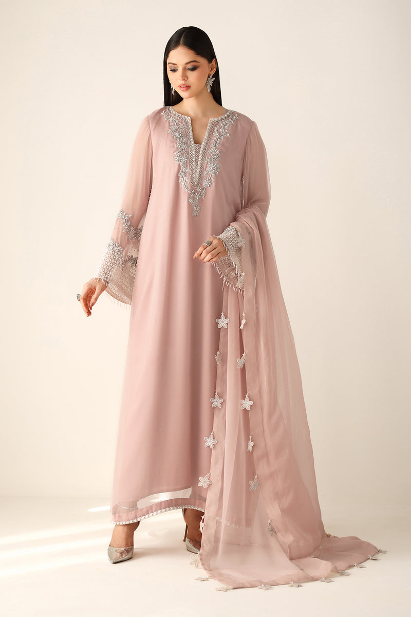 BAROQUE EMBROIDERED CHIFFON - 3 PC UNSTITCHED