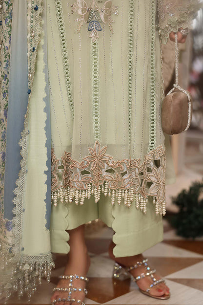 MARIA B LUXURY WEDDING CHIFFON EMBROIDERED - 3 PC UNSTITCHED