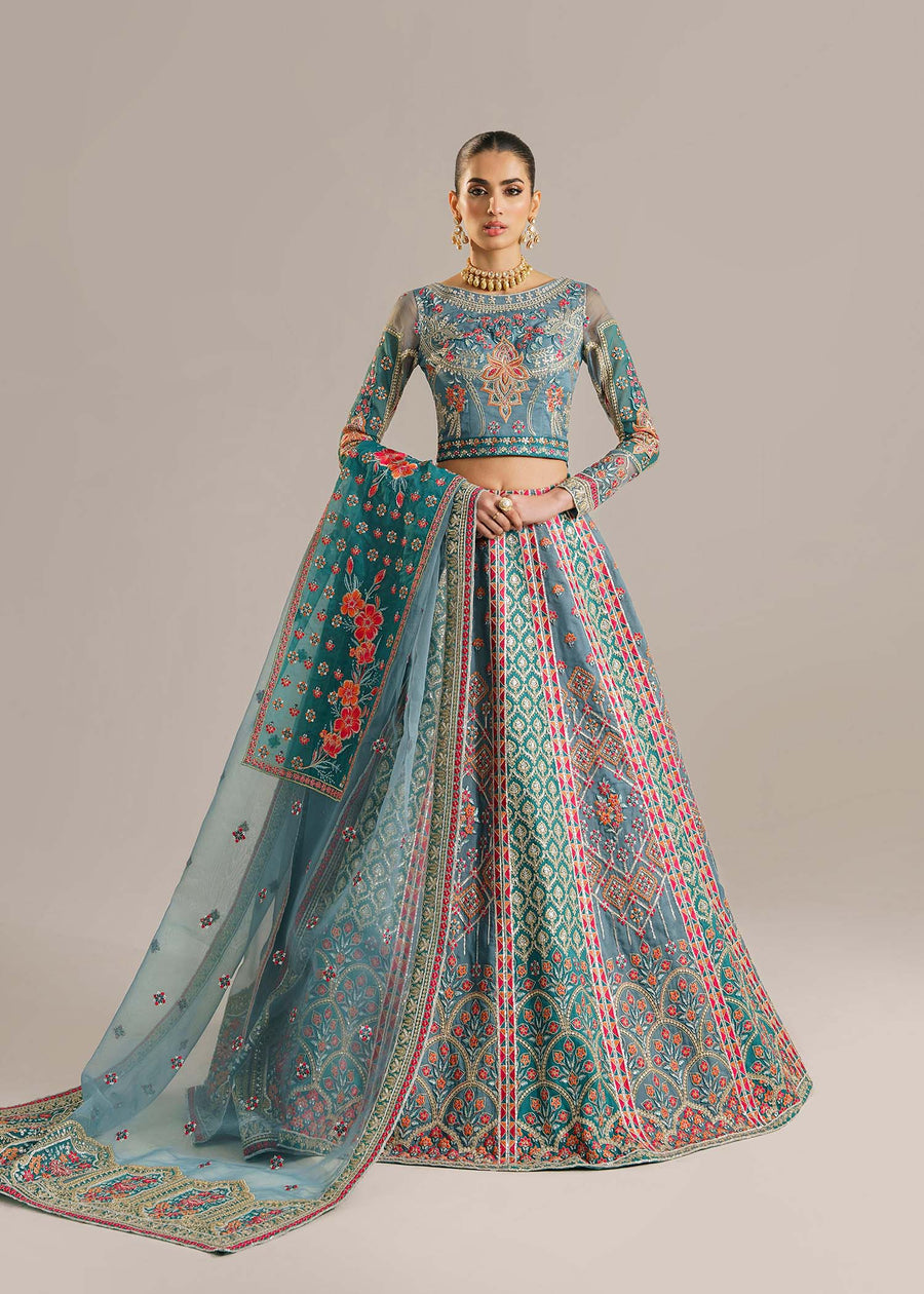 AKBAR ASLAM LAJWANTI LUXURY WEDDING EMBROIDERED ORGANZA MAXI - 3 PC UNSTITCHED