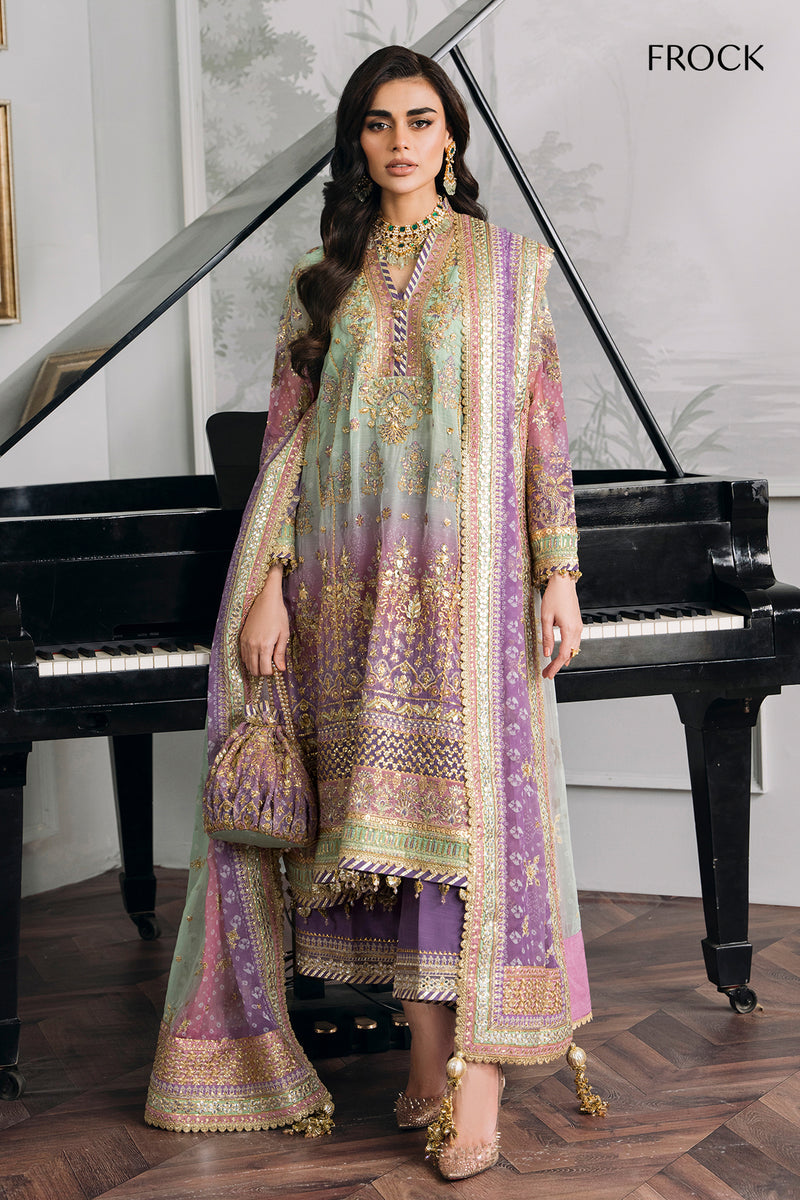 BAROQUE LUXURY EMBROIDERED HANDWORK CHIFFON - 3 PC UNSTITCHED