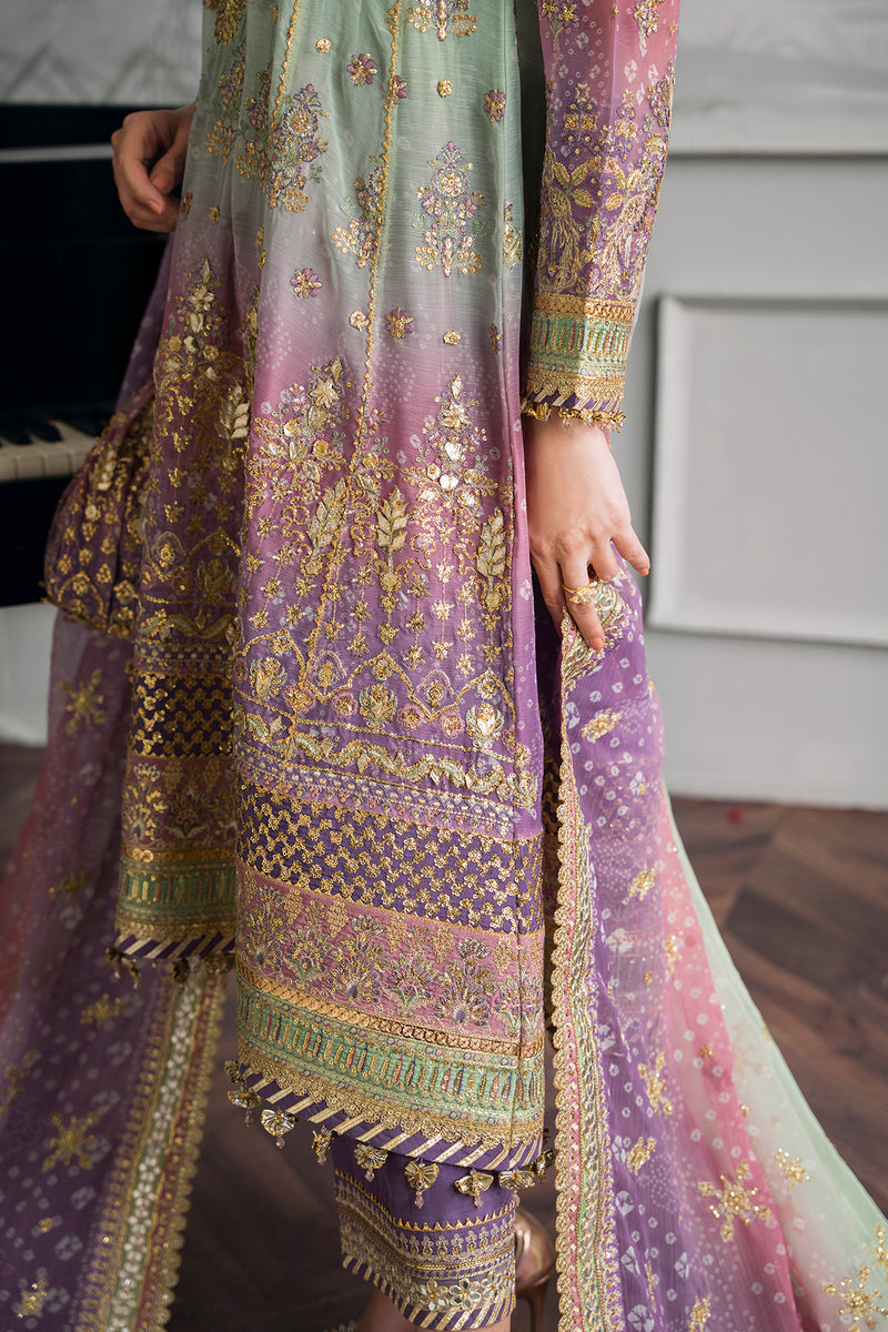 BAROQUE LUXURY EMBROIDERED HANDWORK CHIFFON - 3 PC UNSTITCHED