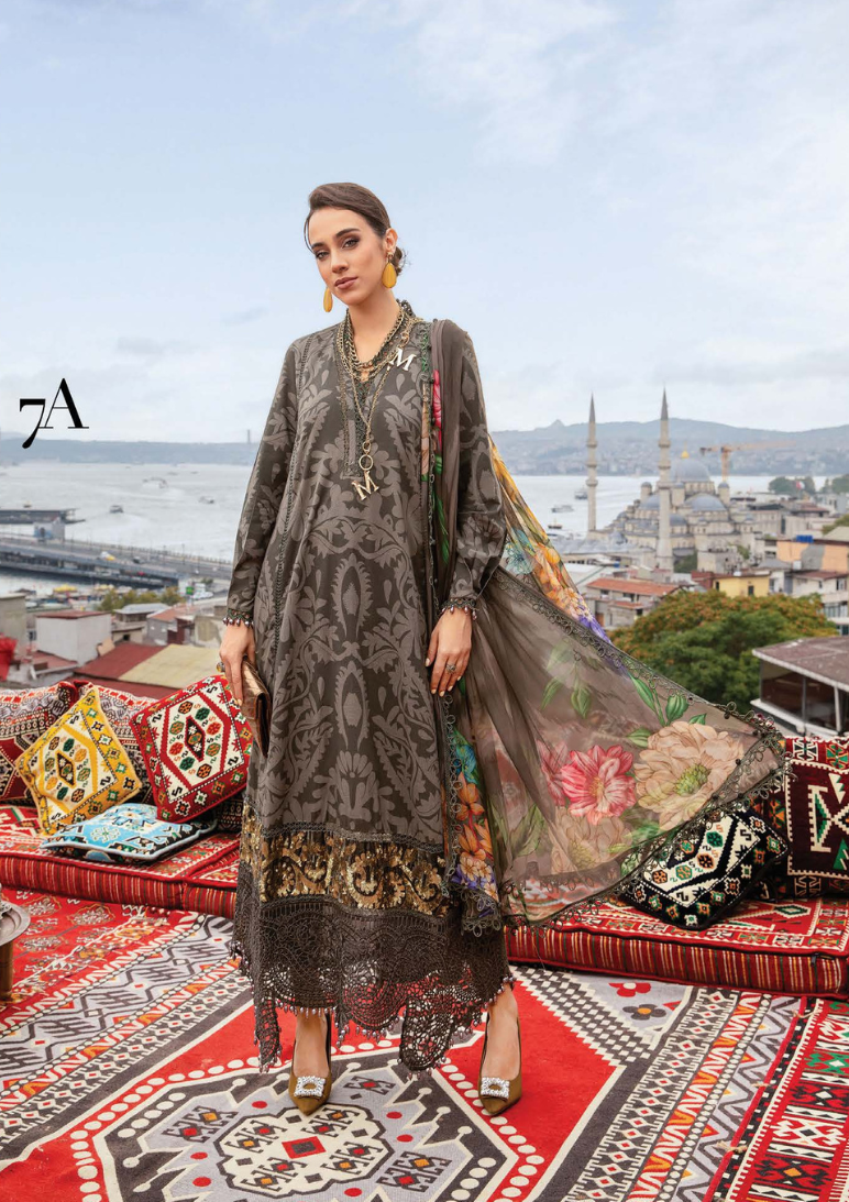 MARIA B FORMALS PRINTED EMBROIDERED LAWN - 3 PC UNSTITCHED