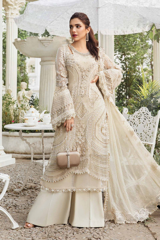 MARIA B LUXURY WEDDING EMBROIDERED CHIFFON - 3 PC UNSTITCHED