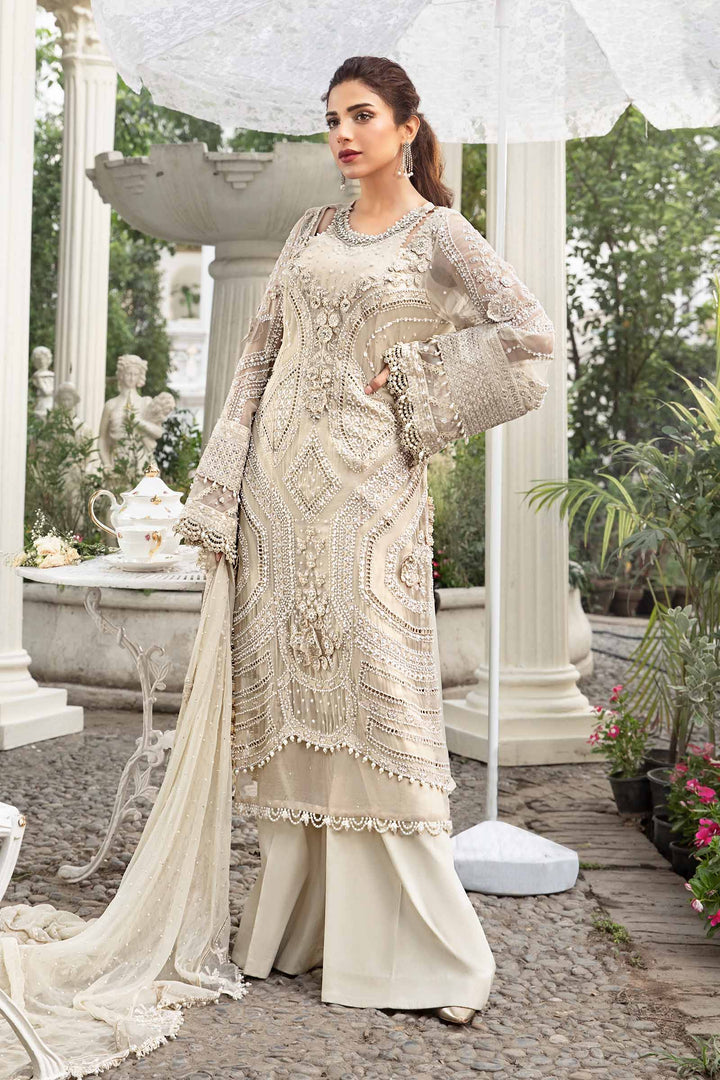 MARIA B LUXURY WEDDING EMBROIDERED CHIFFON - 3 PC UNSTITCHED