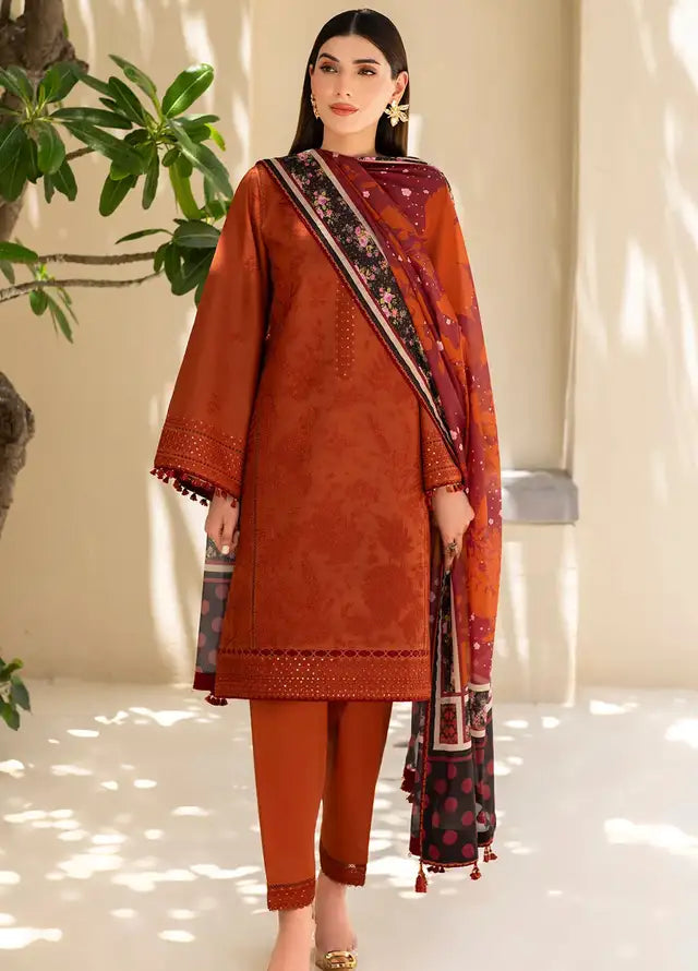 JAZMIN LUXURY EMBROIDERED CHIFFON - 3 PC UNSTITCHED