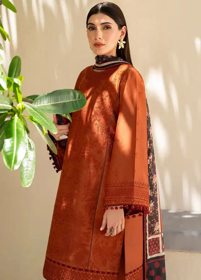 JAZMIN LUXURY EMBROIDERED CHIFFON - 3 PC UNSTITCHED