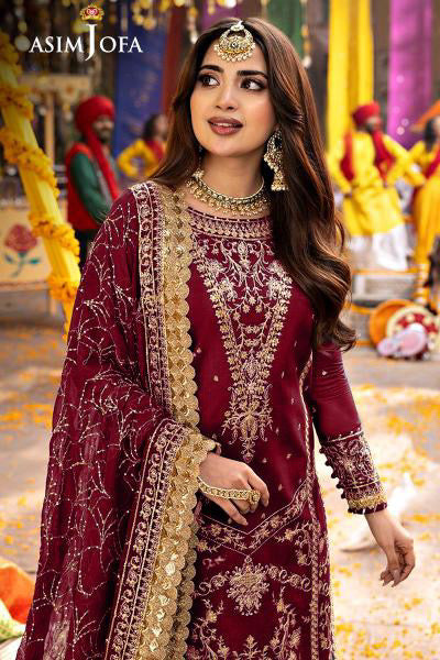ASIM JOFA LUXURY EMBROIDERED CHIFFON - 3 PC UNSTITCHED