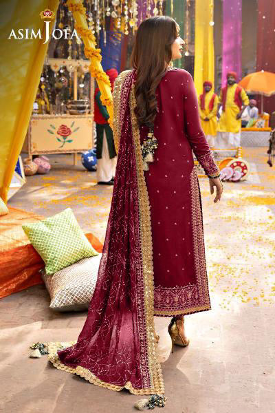 ASIM JOFA LUXURY EMBROIDERED CHIFFON - 3 PC UNSTITCHED