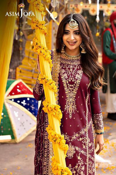 ASIM JOFA LUXURY EMBROIDERED CHIFFON - 3 PC UNSTITCHED