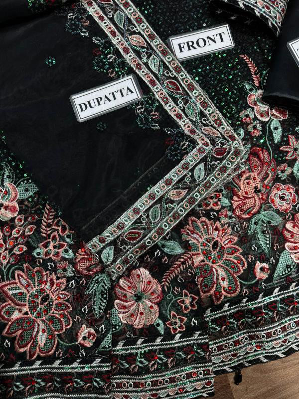 JAZMIN LUXURY EMBROIDERED ORGANZA MAXI - 3 PC UNSTITCHED