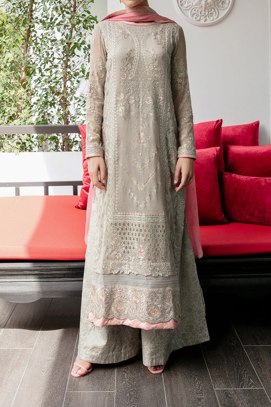 MARYUM & MARIA LUXURY EMBROIDERED CHIFFON - 3 PC UNSTITCHED