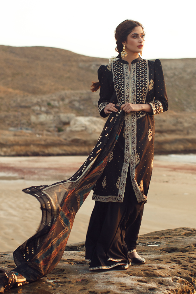 QALAMKAR LUXURY EMBROIDERED CHIFFON - 3 PC UNSTITCHED