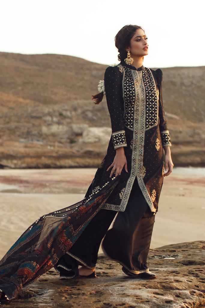 QALAMKAR LUXURY EMBROIDERED CHIFFON - 3 PC UNSTITCHED