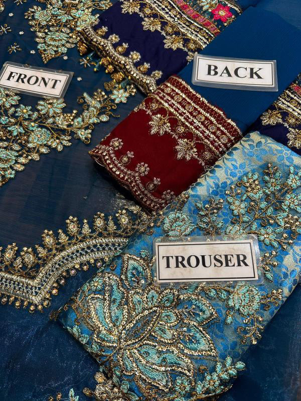 MARIA B LUXURY WEDDING EMBROIDERED - 3 PC UNSTITCHED