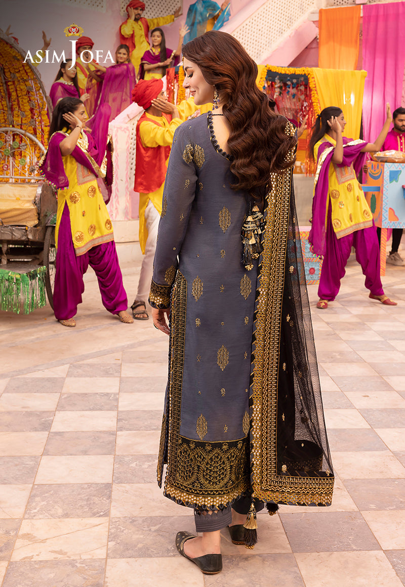 ASIM JOFA EMBROIDERED CHIFFON - 3 PC UNSTITCHED