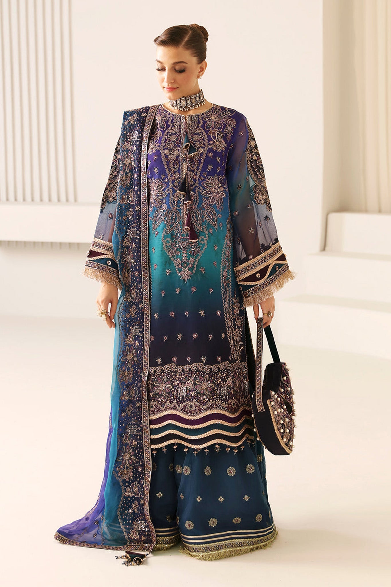 ALIZEH LUXURY EMBROIDERED ORGANZA - 3 PC UNSTITCHED