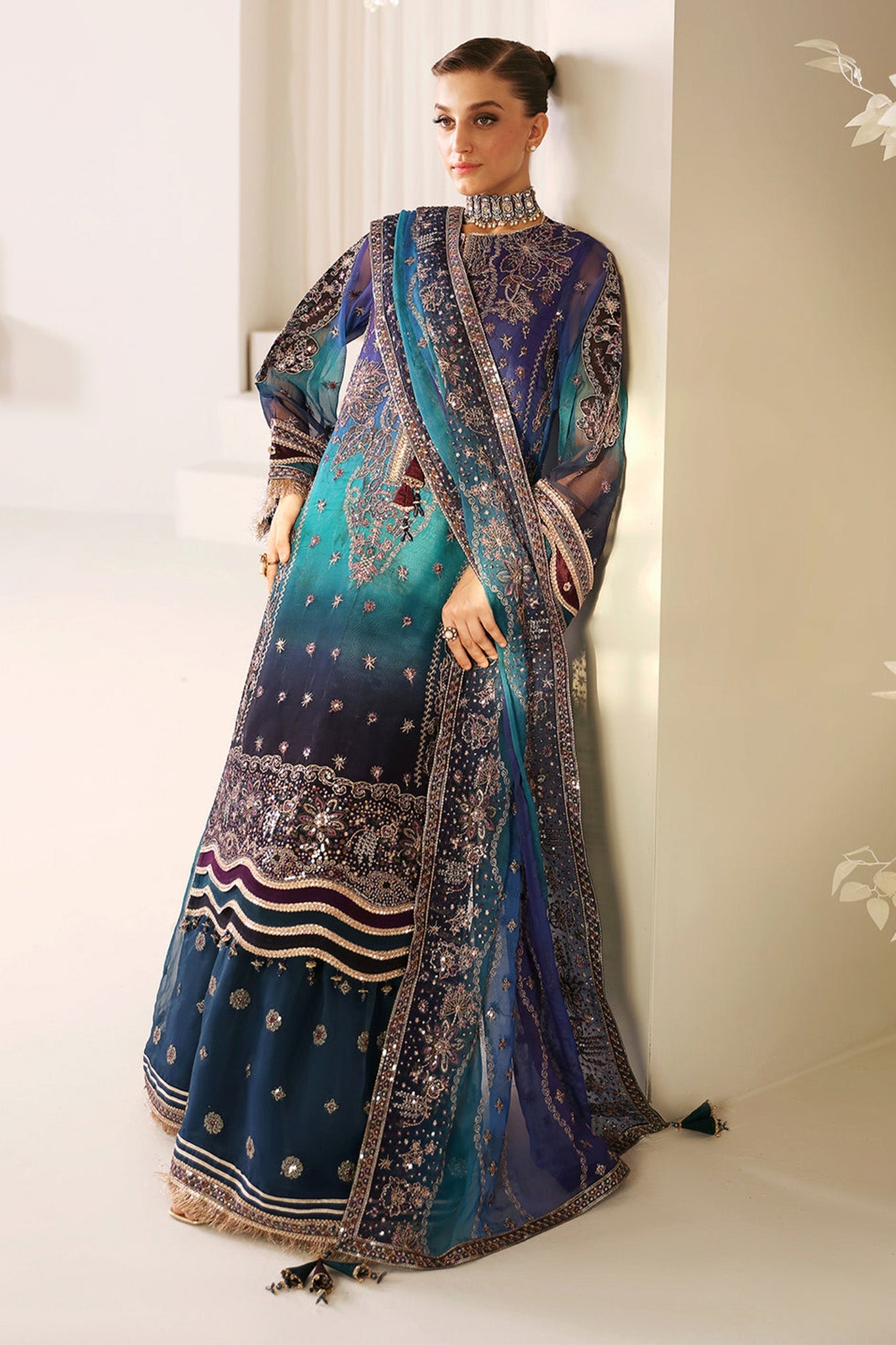 ALIZEH LUXURY EMBROIDERED ORGANZA - 3 PC UNSTITCHED
